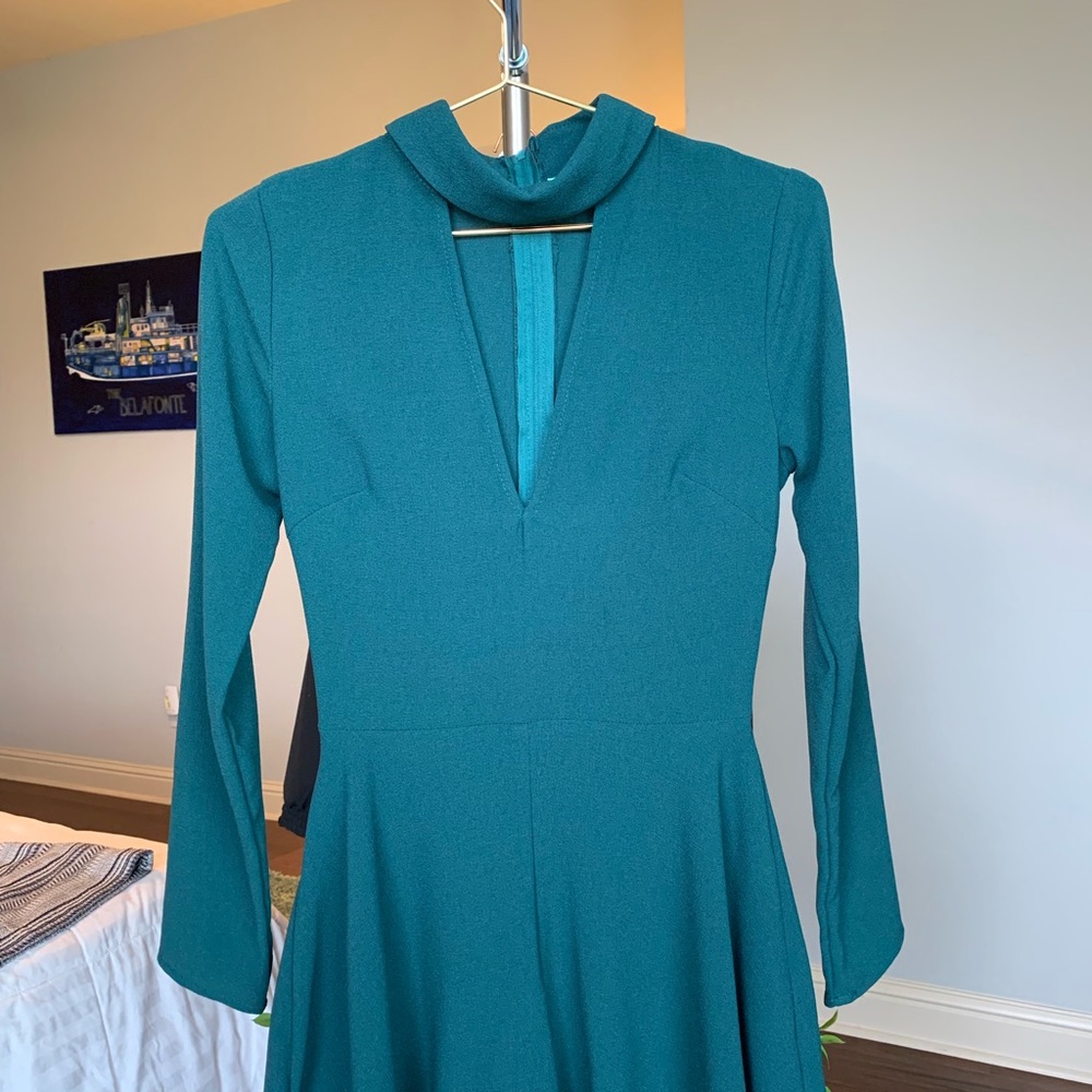 Karlie Forest Green Choker Neck Romper